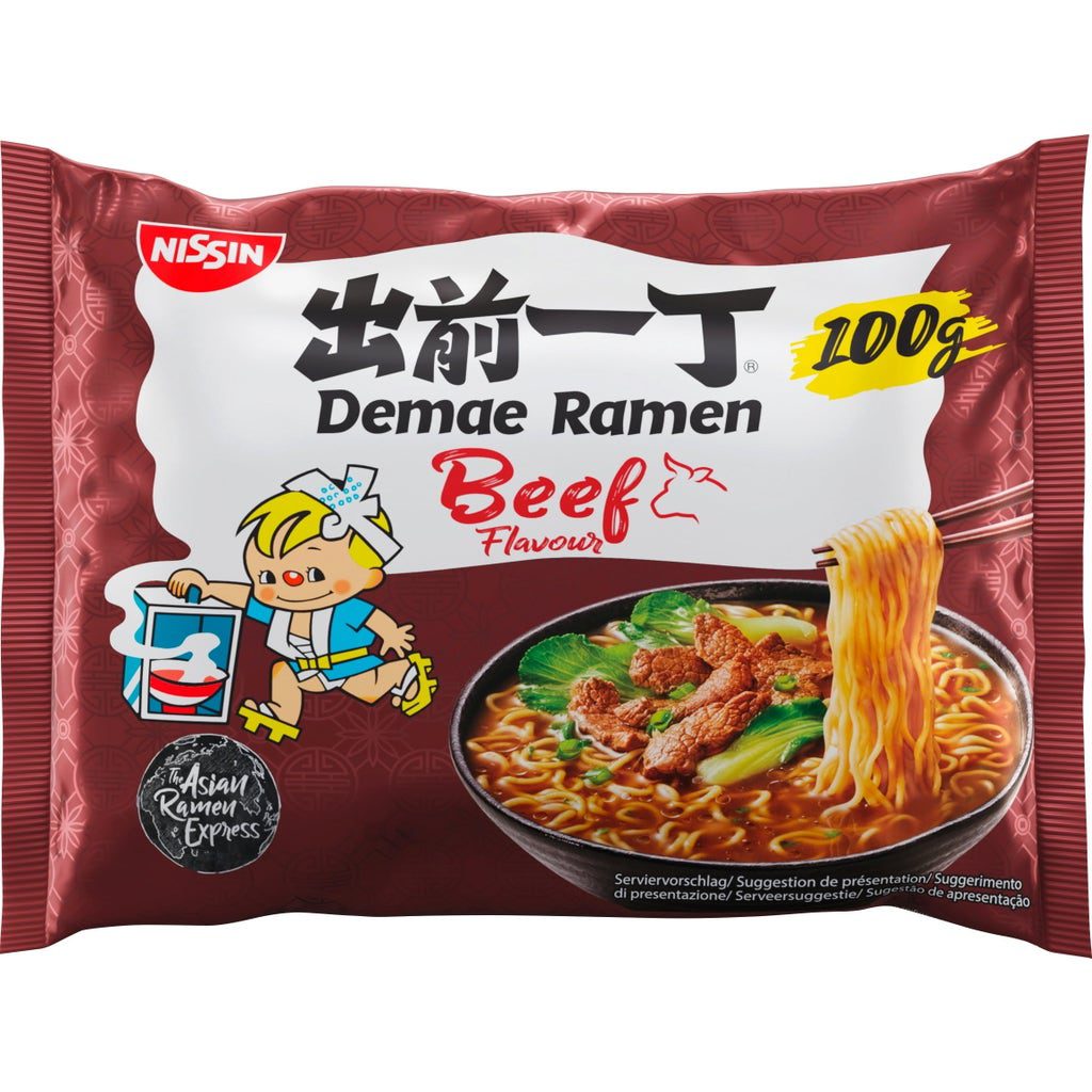 Demae Ramen Beef Flavor Instant Noodles 100 g Japanese Ramen by NISSIN