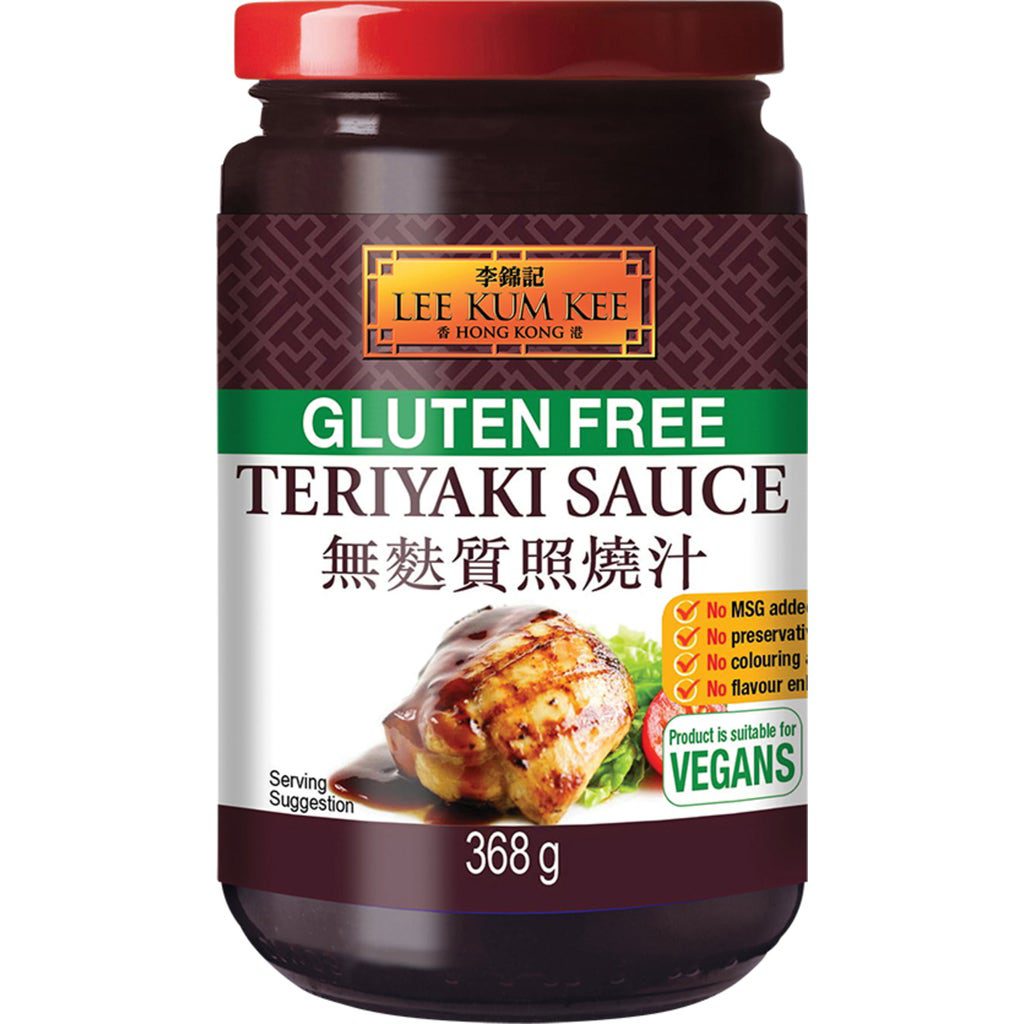 Salsa Teriyaki Sin Gluten Vegana para Marinar y Cocinar LEE KUM KEE 368 g
